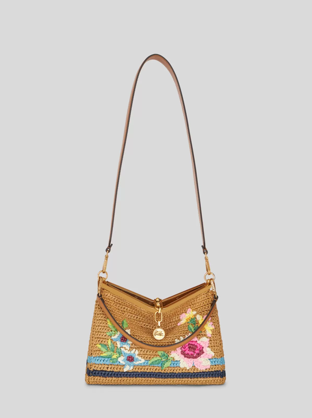 Donna Etro Borsa Vela Media In Rafia Da Donna |