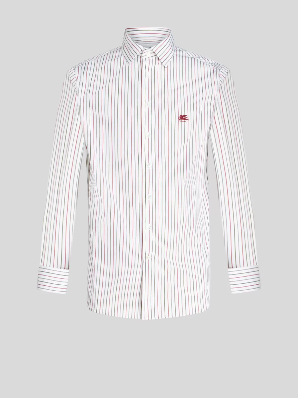 Uomo Etro CAMICIA A RIGHE MULTICOLOR CON LOGO |