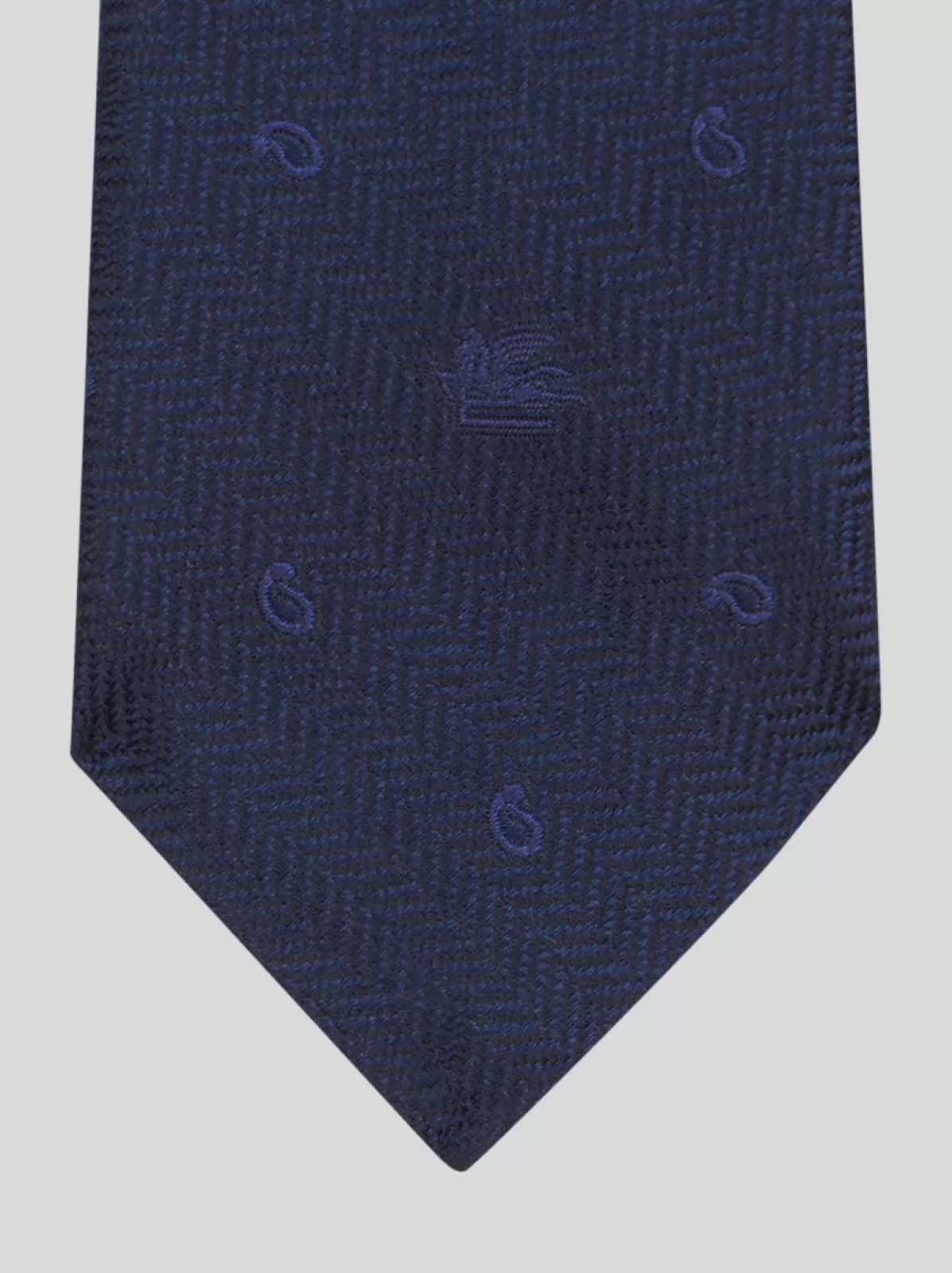 Uomo Etro CRAVATTA IN SETA JACQUARD CON MICRO PAISLEY E PEGASO |