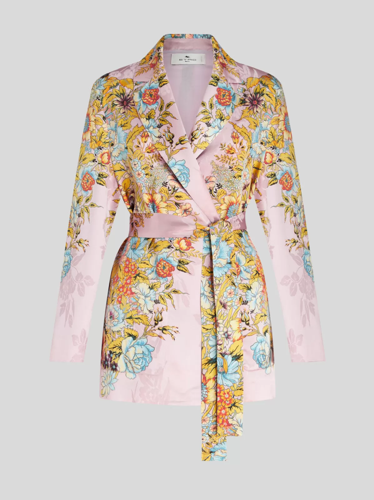 Donna Etro Giacca Vestaglia Jacquard Con Stampa Bouquet Da Donna |