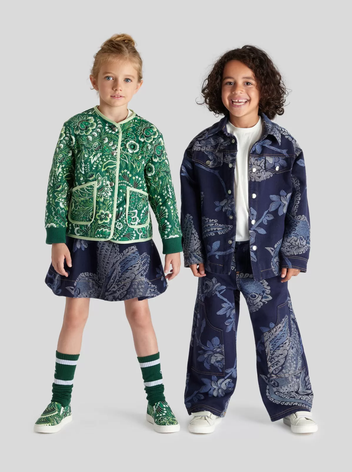 Bambino Etro GIUBBINO IN DENIM JACQUARD PER BAMBINI |