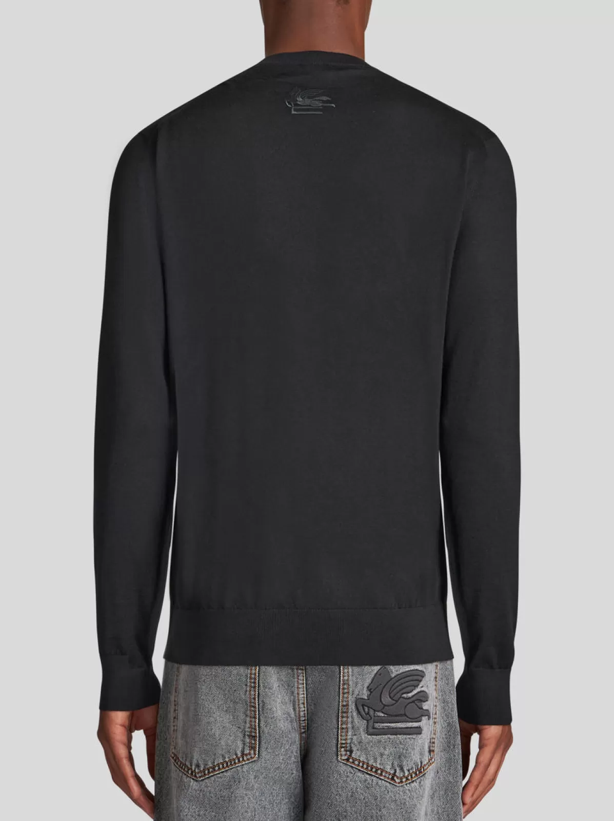 Uomo Etro Maglia In Seta E Cashmere Con Logo Sul R | Uomo |