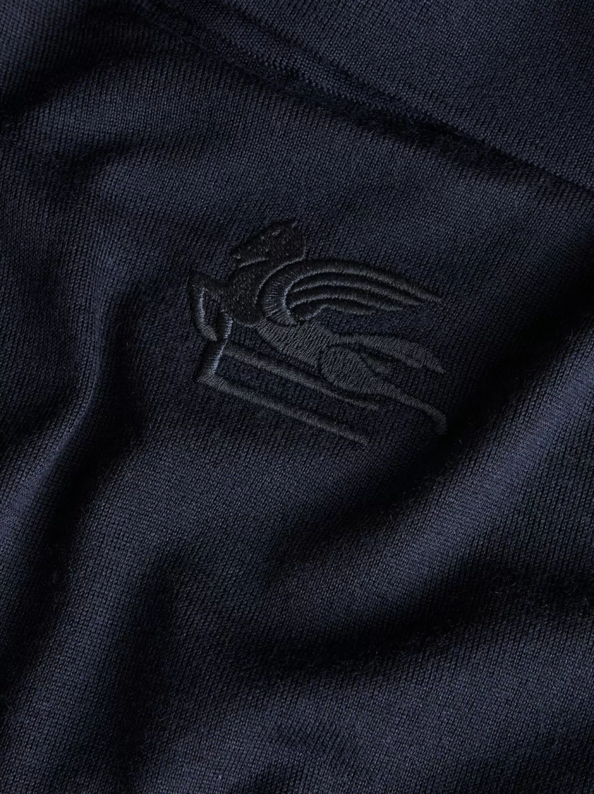 Uomo Etro Polo In Maglia Di Cachemire E Seta | Uomo | Blu |
