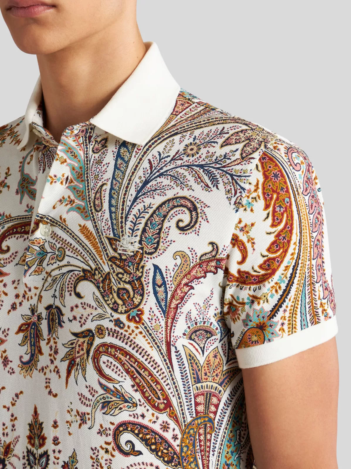 Uomo Etro POLO PAISLEY MULTICOLOR CON LOGO |