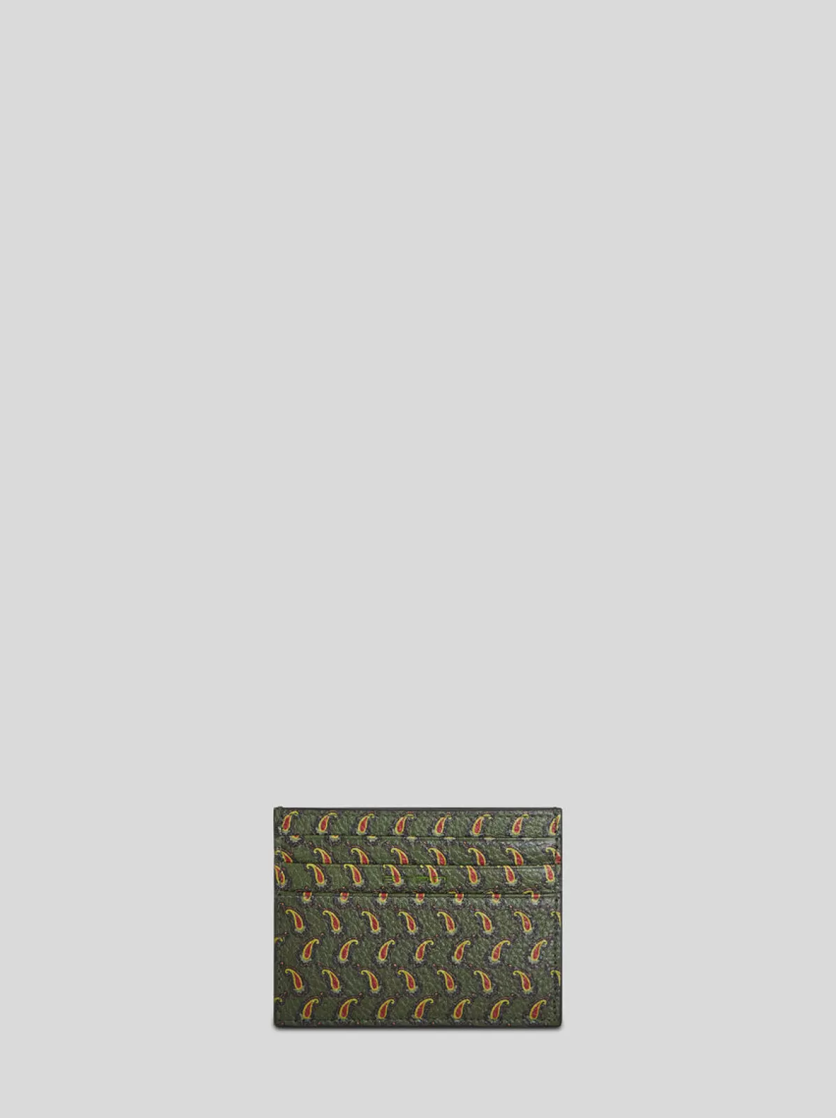 Uomo Etro PORTA CARTE IN PELLE CON MICRO PAISLEY E PEGASO |