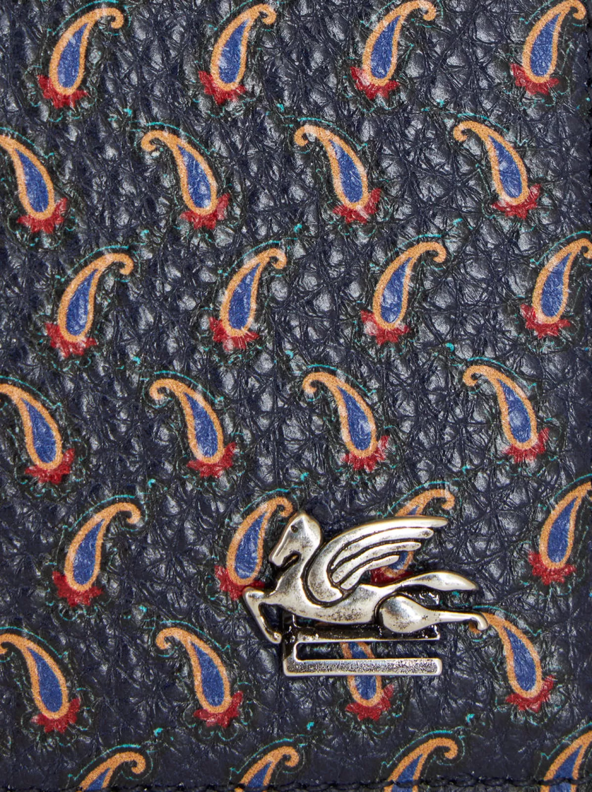 Uomo Etro PORTA DOCUMENTI IN PELLE CON MICRO PAISLEY E PEGASO |