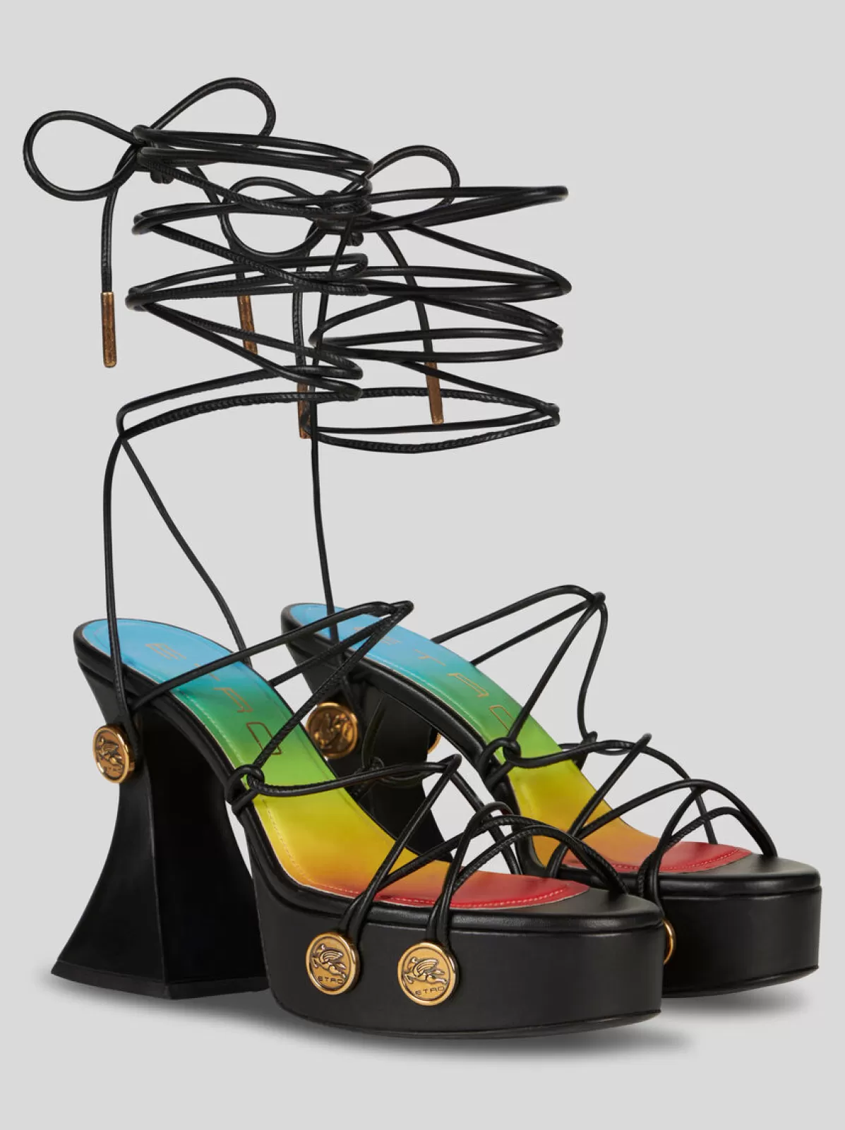 Donna Etro SANDALI PLATFORM CON LISTINI E BORCHIE |
