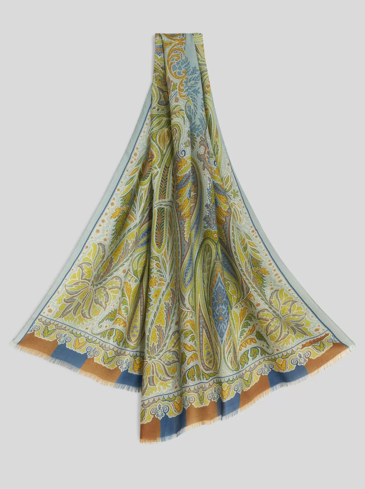 Uomo Etro Sciarpa In Lana E Seta Con Motivi Paisley | Uomo |